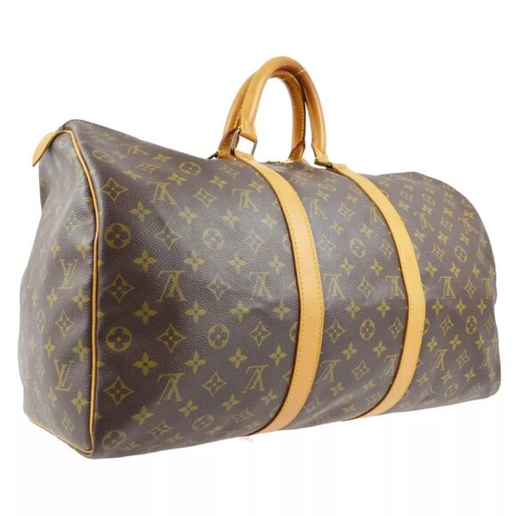 LOUIS VUITTON DUFFLE KEEPALL 50 TRAVEL HANDBAG MONOGRAM - Picture 2 of 10